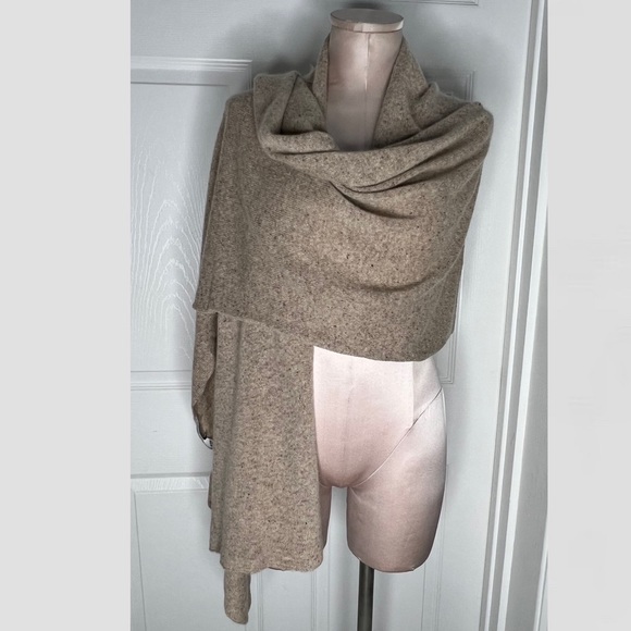 Autumn Cashmere Taupe Scarf Wrap Sz One Size - Picture 5 of 14
